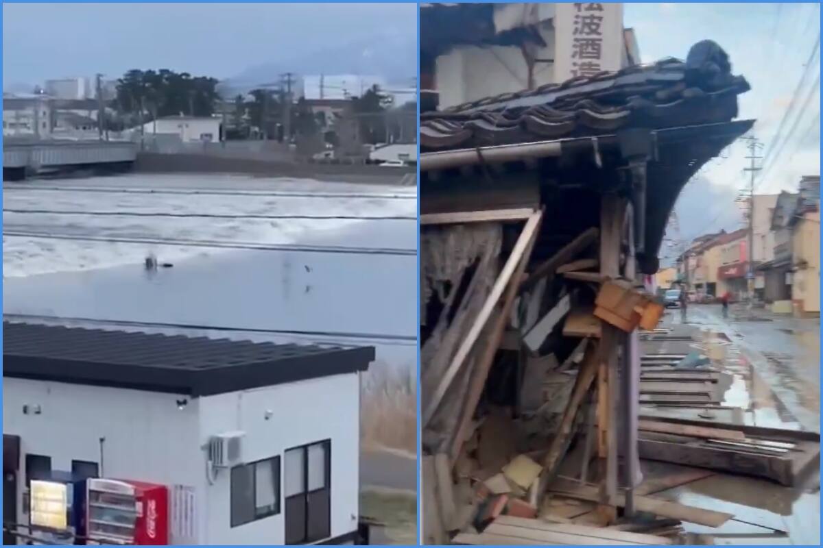 Primeros registros tras fuerte terremoto en Japón.