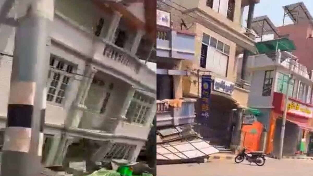 VIDEO | Casas y edificios derrumbados: motorista capta trágicos efectos de terremoto 7,7 en Myanmar