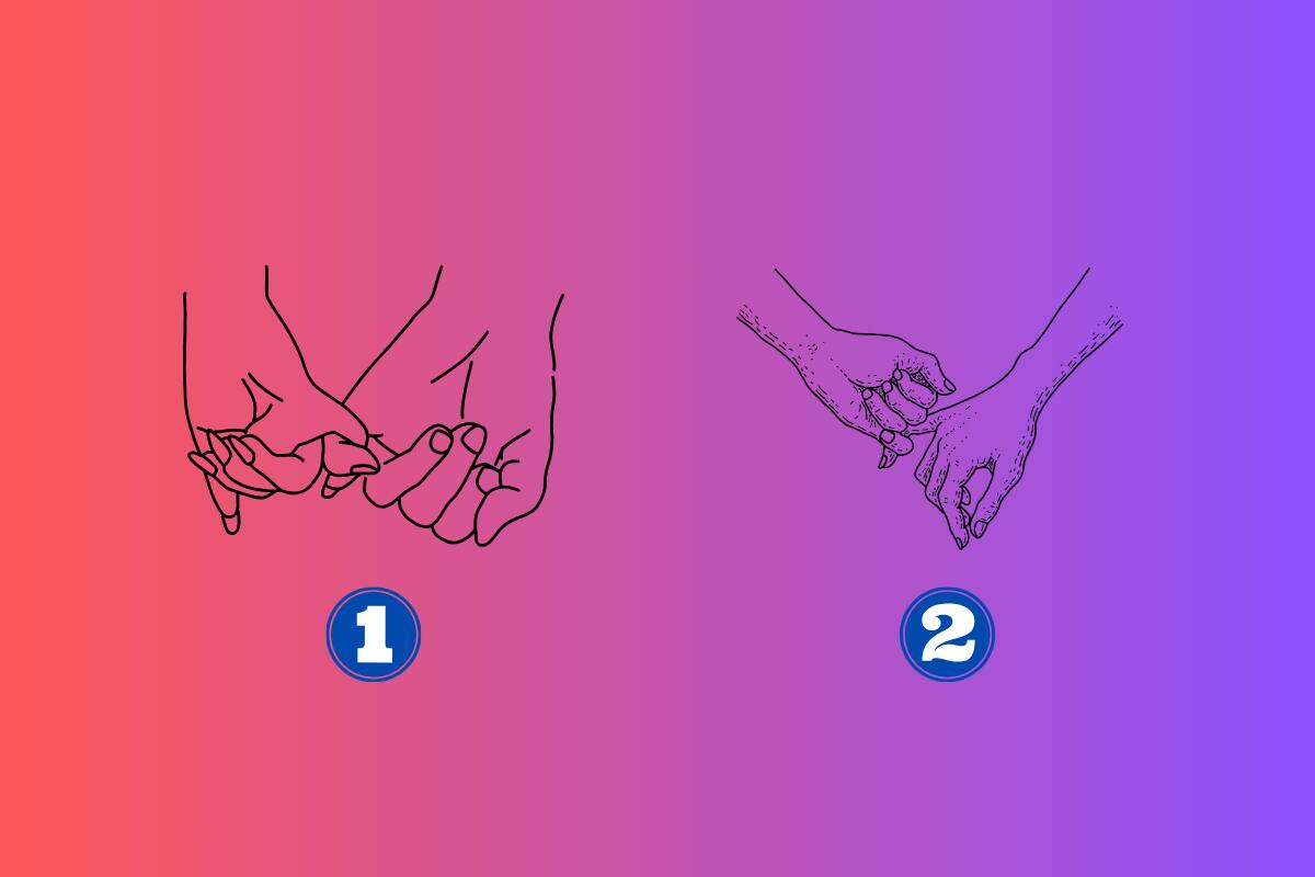 Elige entre ambas parejas de manos y descubre más de ti.