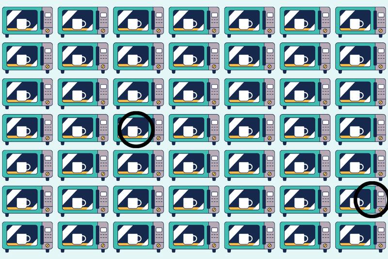 ¡Estos eran los dos microondas diferentes!