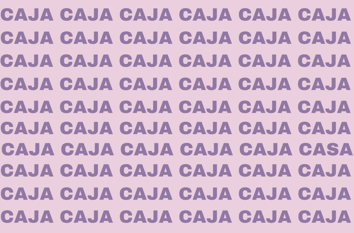 Encuentra la palabra CASA que está perdida en este Test Visual