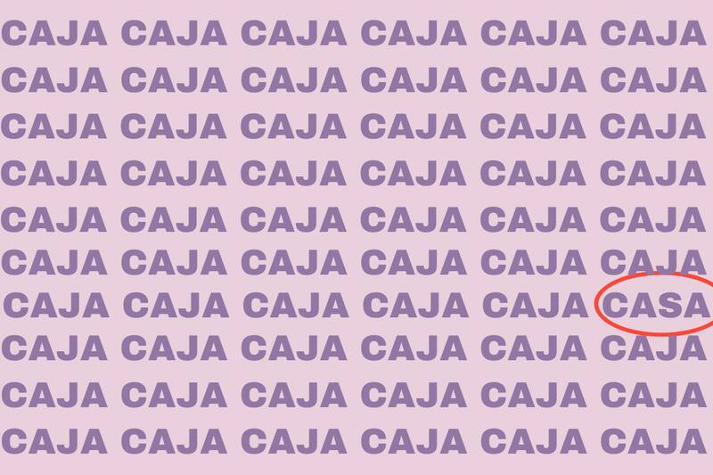 Aquí se ocultaba la palabra diferente a las demás.