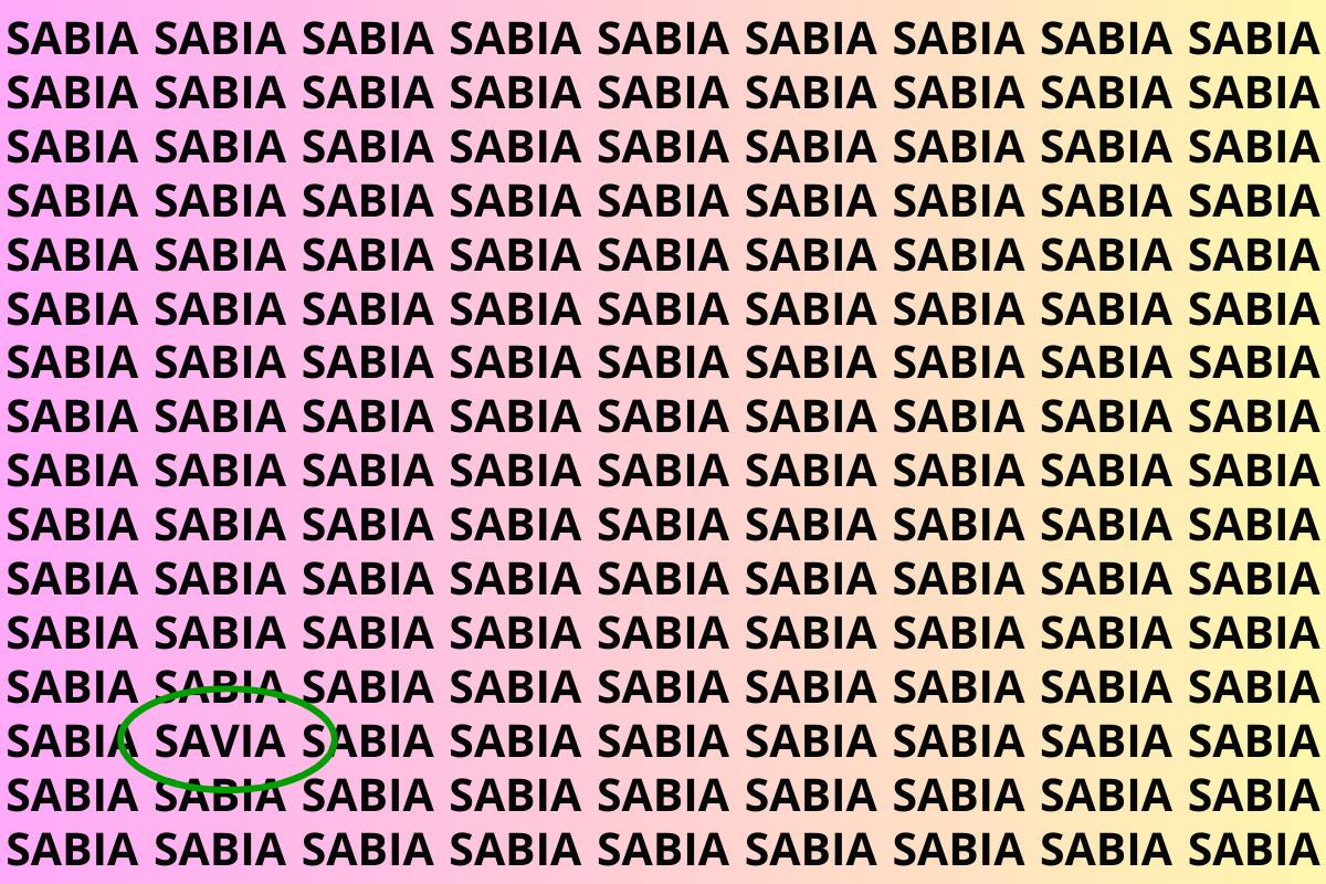 Acá estaba la palabra SAVIA en el Test Visual.
