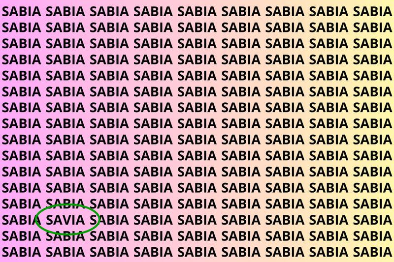 Acá estaba la palabra SAVIA en el Test Visual.