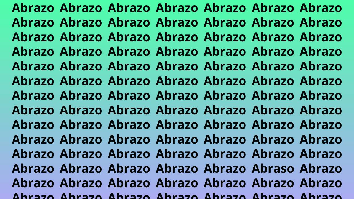 Test Visual: ¿Puedes encontrar la palabra ABRASO en solo 5 segundos?