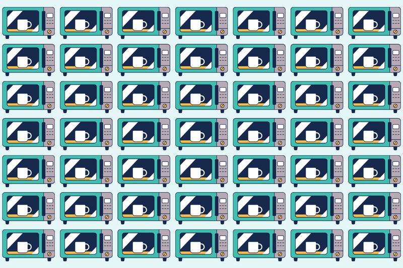 ¿Dónde están los 2 microondas diferentes?