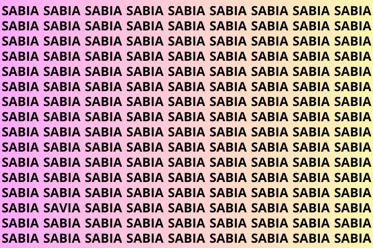 Encuentra la palabra SAVIA en el menor tiempo posible.