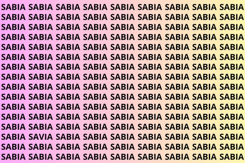 Encuentra la palabra SAVIA en el menor tiempo posible.