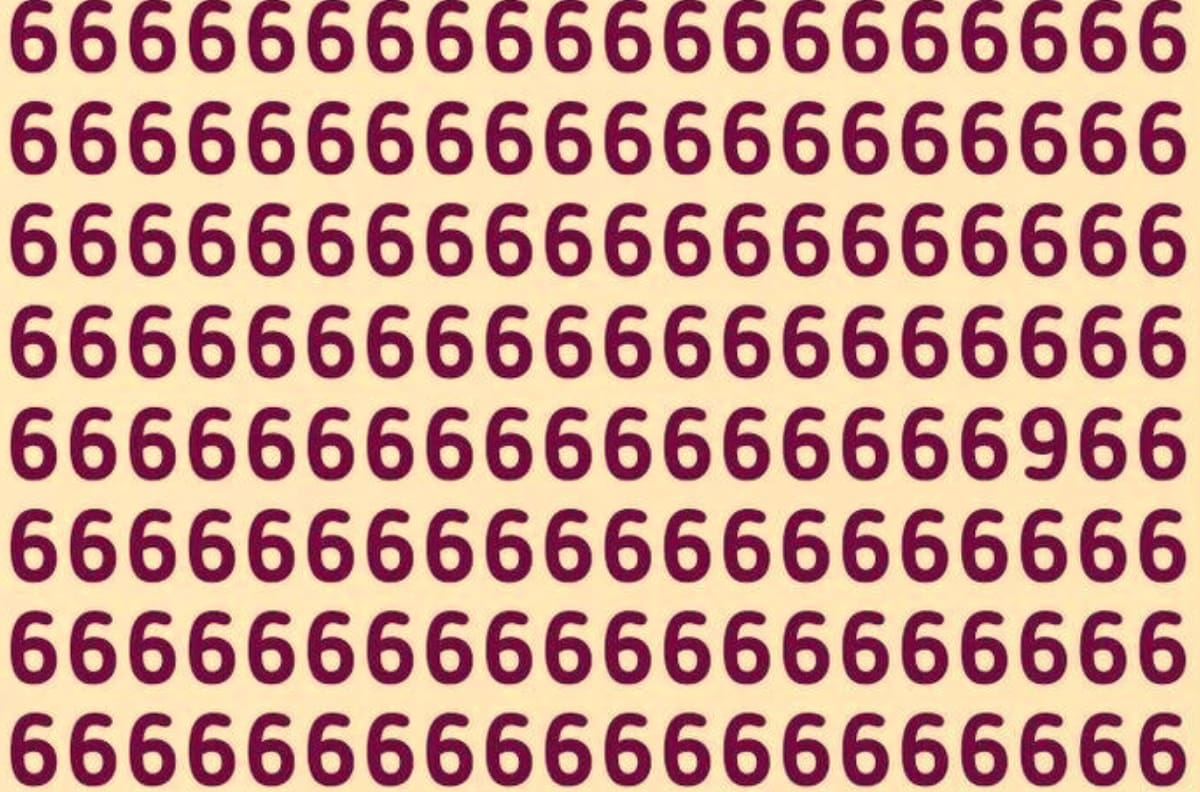 Test Visual: ¿Podrás encontrar el número 9?
