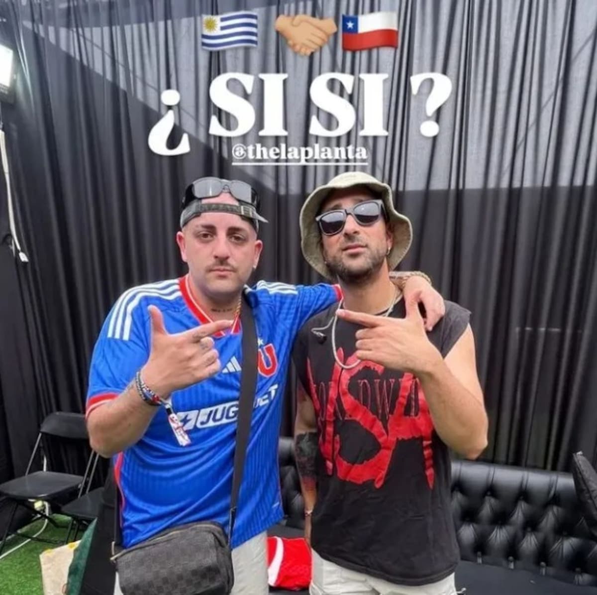 El uruguayo con la camiseta de la U cuando vino a Chile en 2024