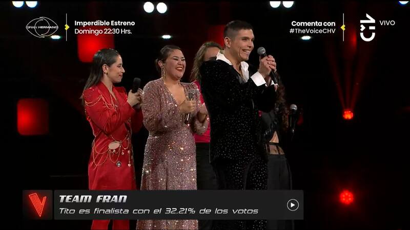 El team Fran Valenzuela en “The Voice Chile”