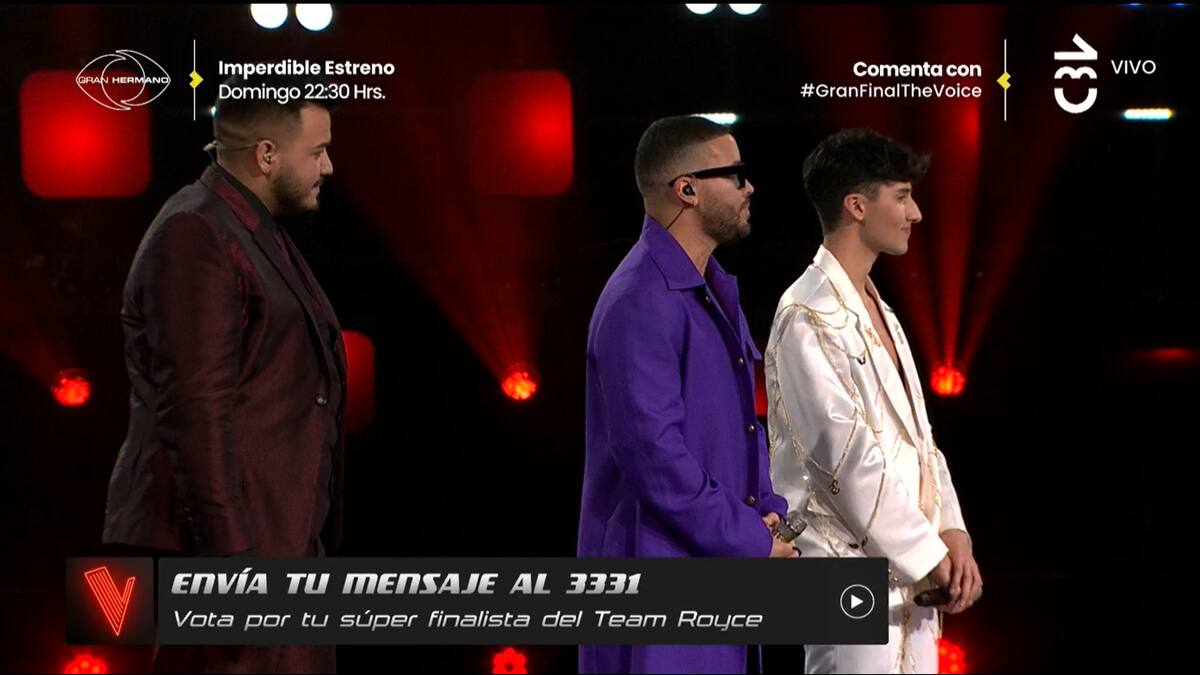 Camilo Peralta, Alexis Vásquez y Prince Royce en "The Voice Chile"