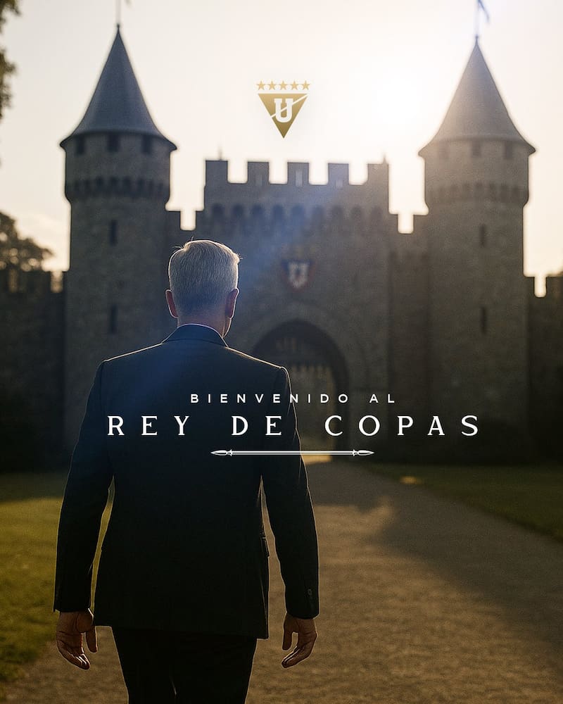 Presentado como nuevo DT de LDU. Foto: @LDU_Oficial.