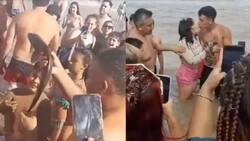 VIDEO | Una mujer salvó a un tiburón bebé de una multitud en Argentina