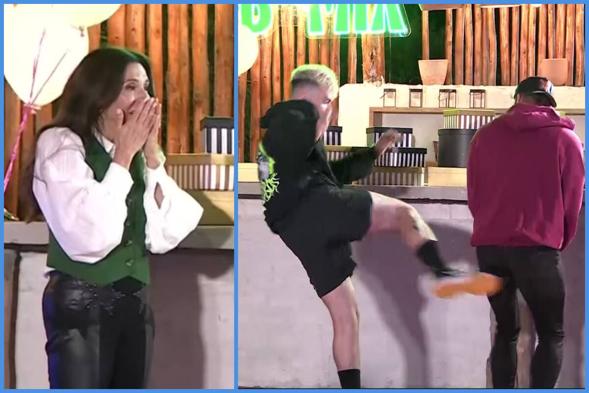 Karla Constant no podía creer la fuerte patada de Max Cabezón a Fabio Agostini en “Tierra Brava”