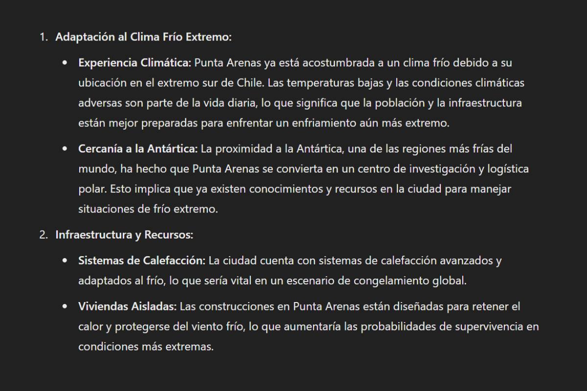 Revisa las razones que entregó ChatGPT.