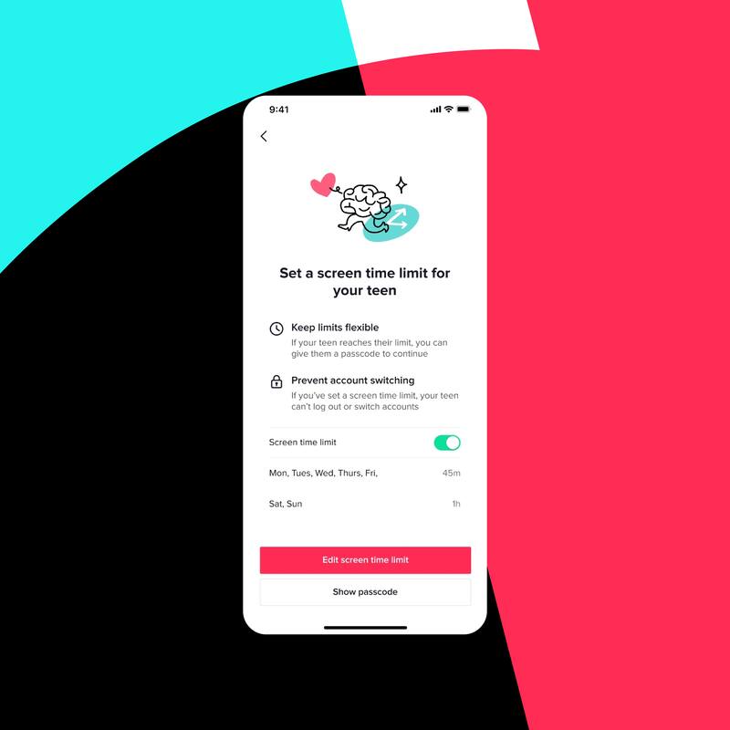 Así se verá el menú de control de tiempo en pantalla. Créditos: TikTok