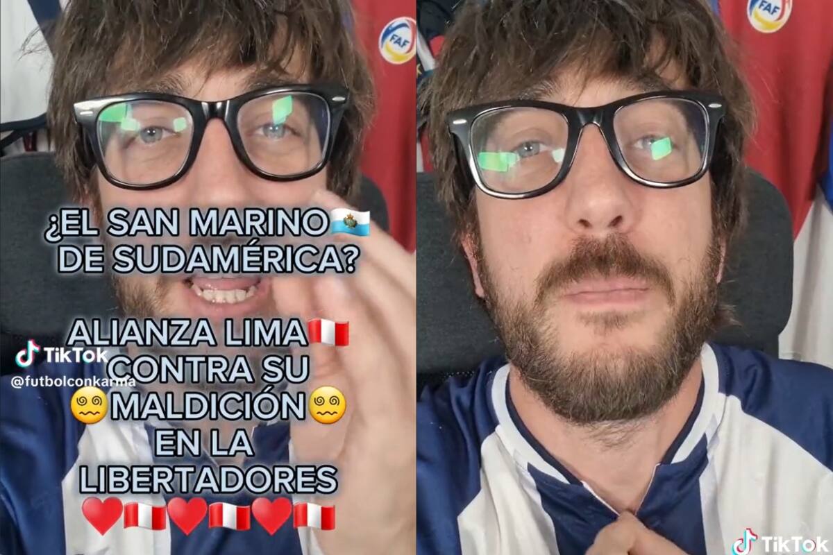 El tiktoker español apoya a Alianza Lima para corte su mala racha (Foto: futbolconkarma, TikTok)