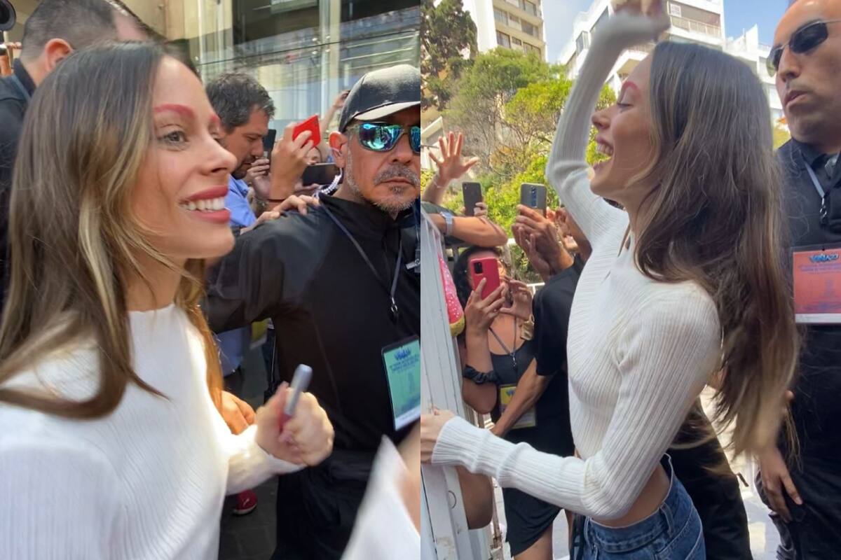 Tini saludando a sus fans en Viña del Mar/ TiempoX