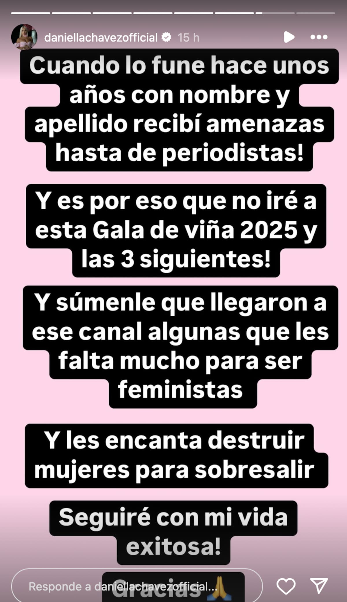Daniella Chávez en Instagram.