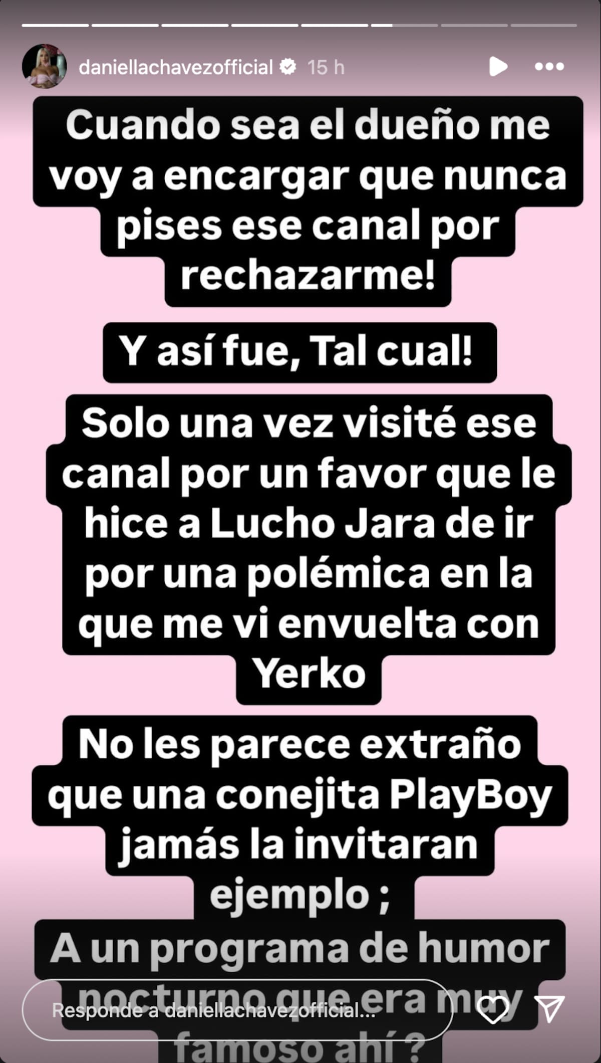 Daniella Chávez en Instagram.