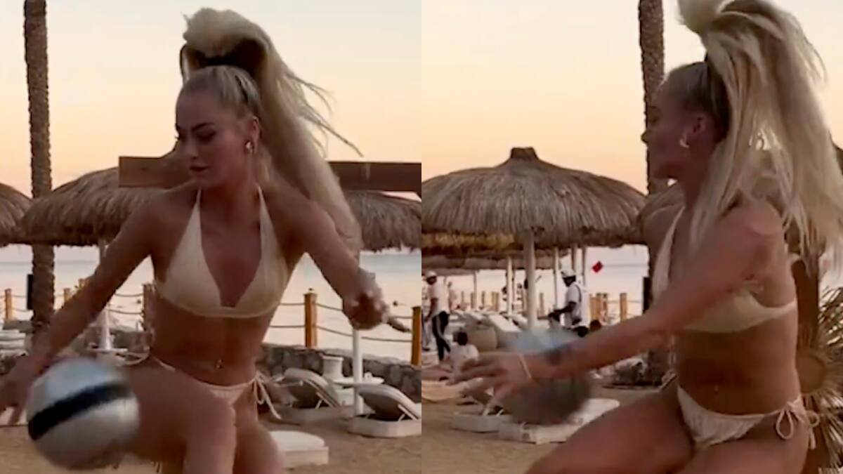 VIDEO | Alisha Lehmann sorprende en Navidad con saludo desde la playa y bikini a sus seguidores