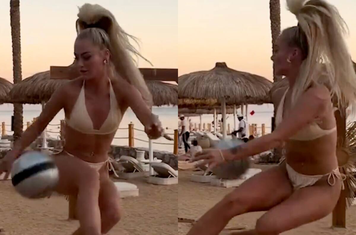 VIDEO | Alisha Lehmann sorprende en Navidad con saludo desde la playa y bikini a sus seguidores
