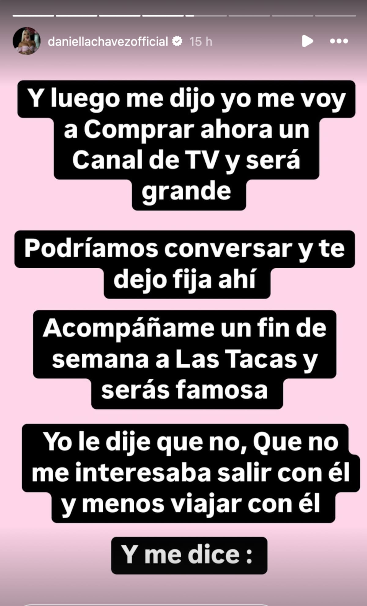 Daniella Chávez en Instagram.