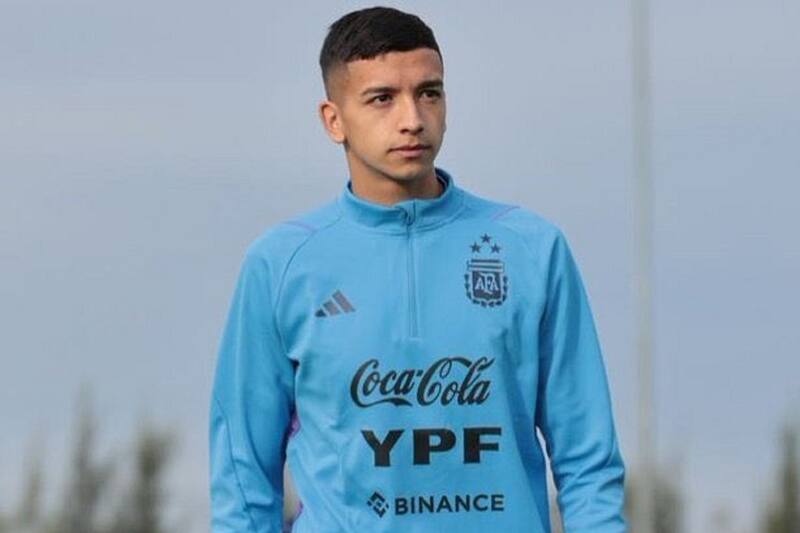 Tomás Avilés fue expulsado en su debut con la selección argentina sub 20.