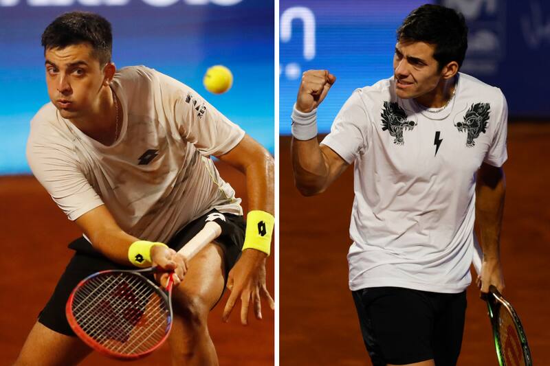 sacaron la cara por los tenistas chilenos esta semana en el ranking ATP. Fotos: Agencia Aton/Archivo.