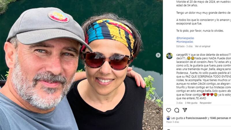 Toni Espadas junto a su esposa