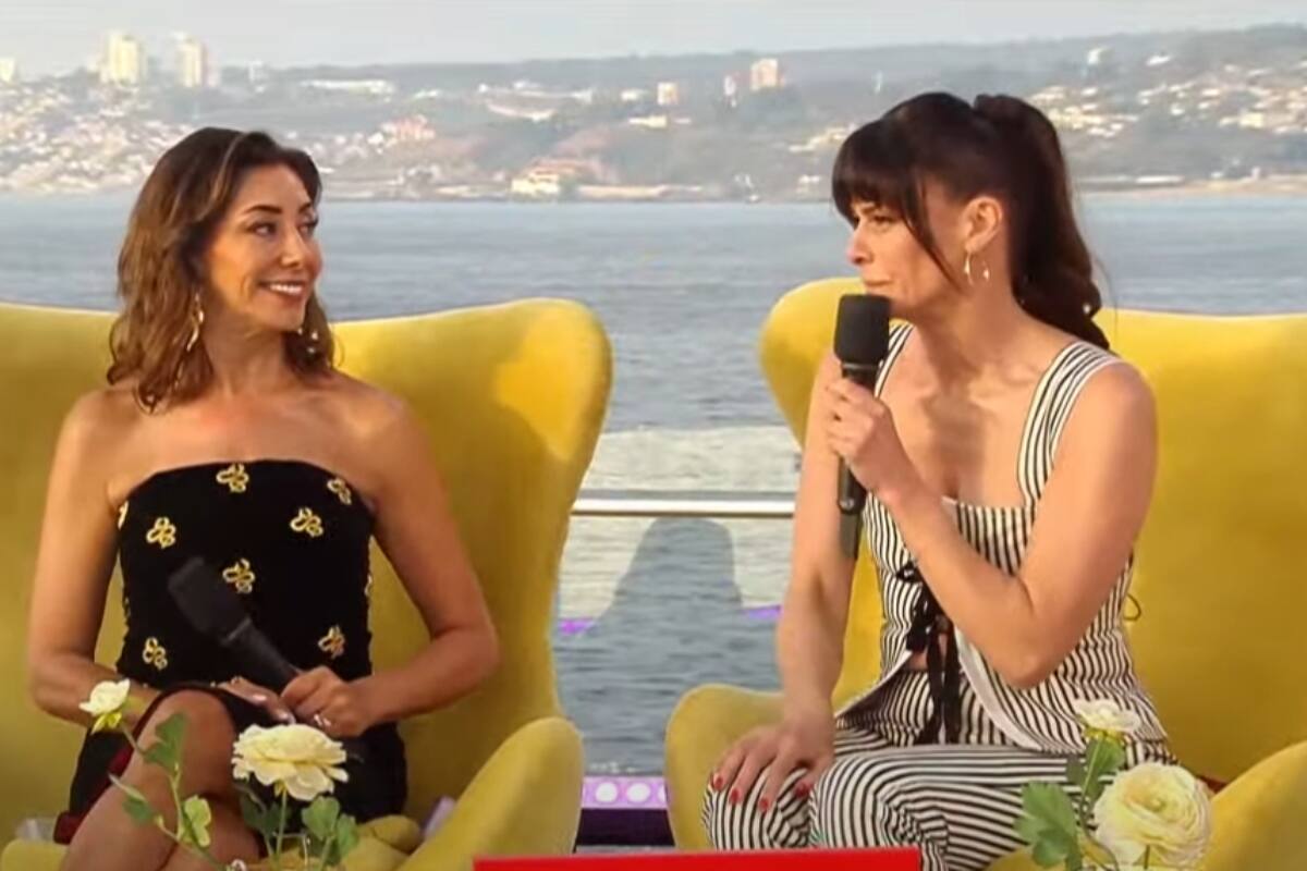 La animadora estuvo bromeando junto al humorista, Fabrizio Copano