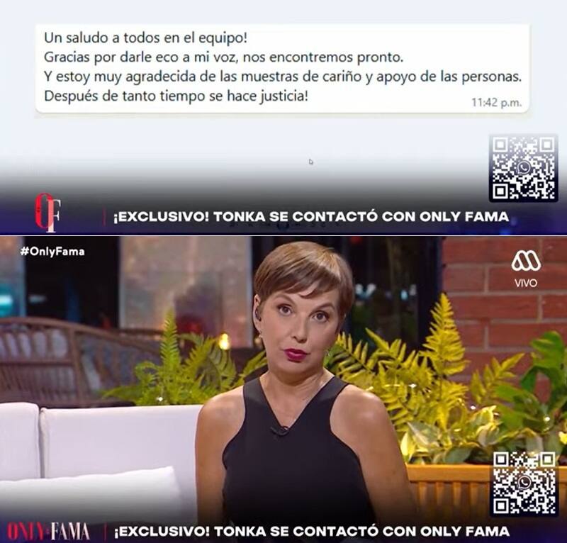 La modelo agradeció el apoyo en Only Fama. Créditos: Pantallazo Mega