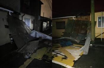 Tornado en Penco ocasionó daños en viviendas y derribó postes de luz