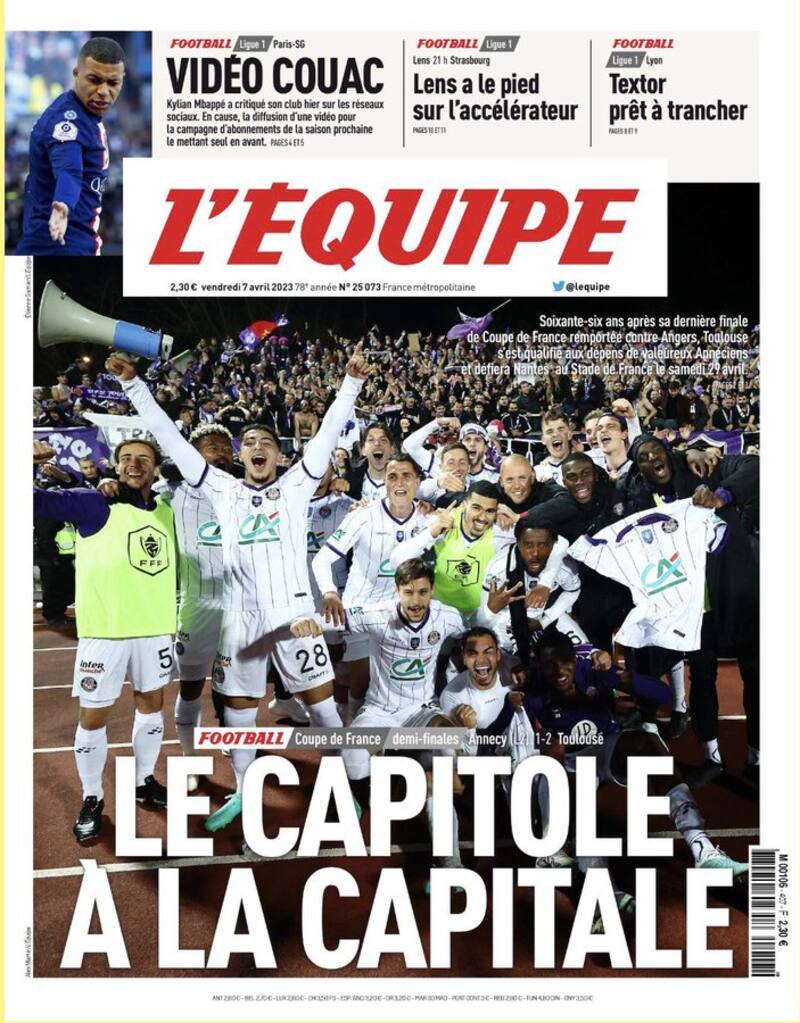 El equipo de Gabriel Suazo se tomó la portada de L'equipo