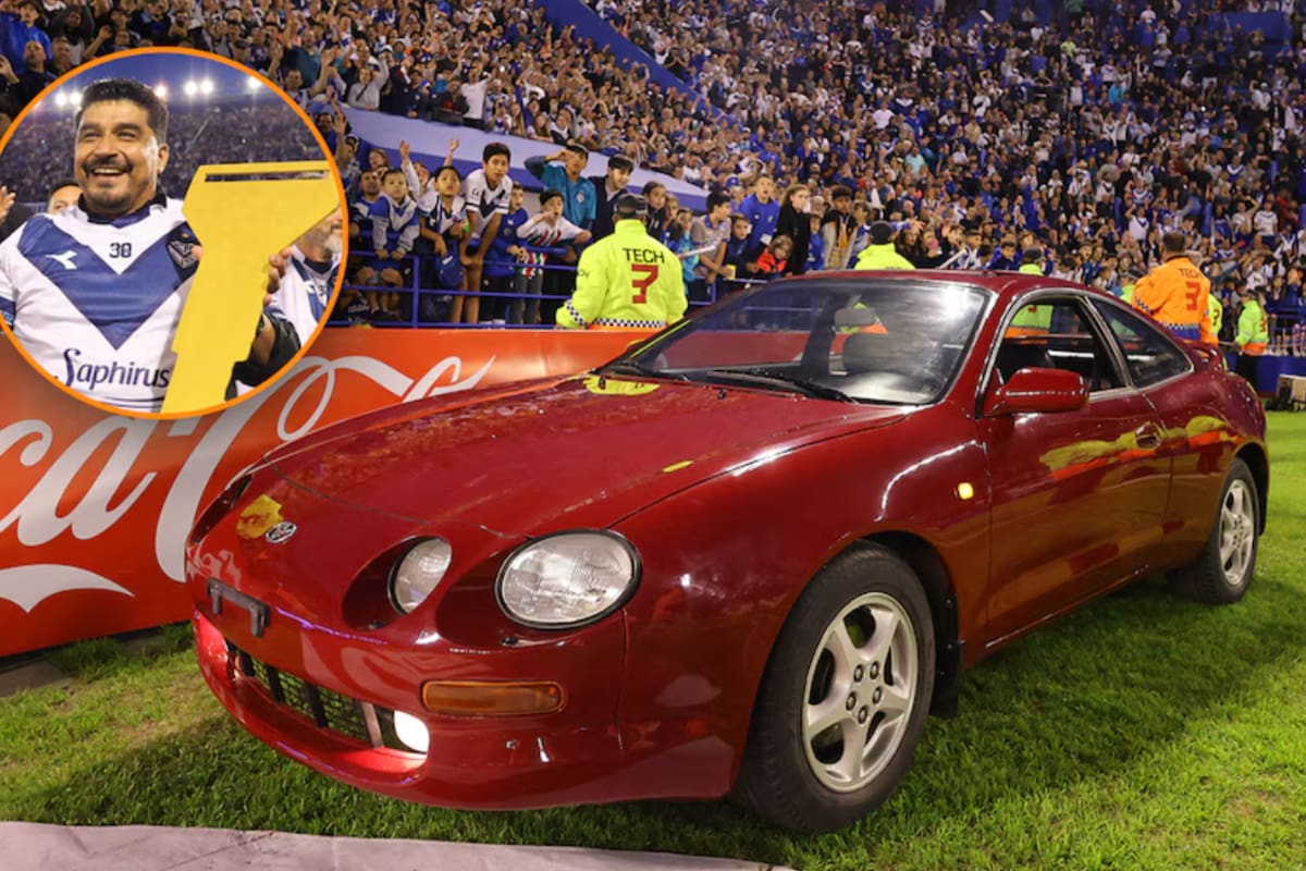 El Celica en el Amalfitani con la imagen del Turco Asad / Foto de Infobae