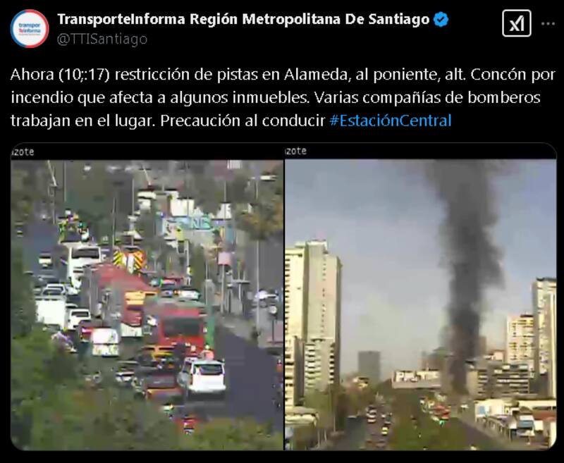 llamó a la precaución en la zona.
