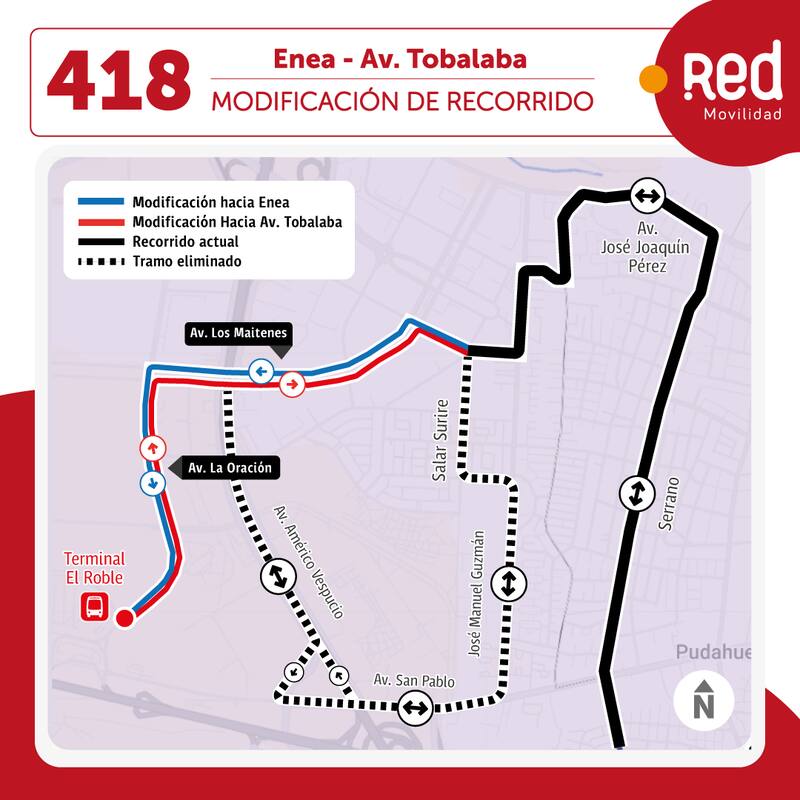 Este recorrido fue modificado.