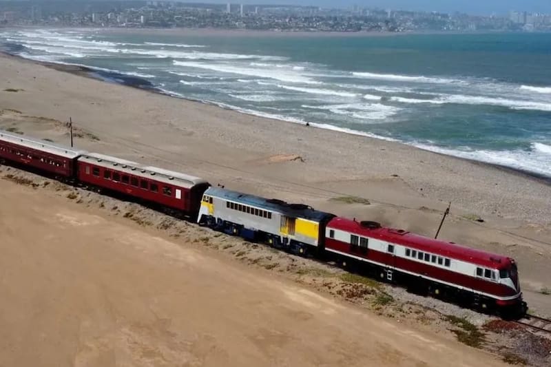 El recorrido especial del Tren del Recuerdo partirá desde Estación Central con rumbo a Limache, para después realizar una combinación hasta Estación Miramar en Viña del Mar.