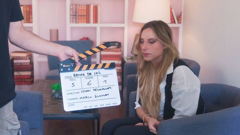 Trinidad Cerda en las grabaciones del "Reino de Sal". Foto: Instagram.