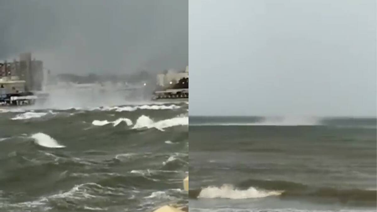 VIDEO | Dos trombas marinas se registraron en las costas de Uruguay esta semana