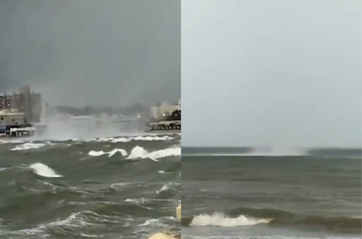 VIDEO | Dos trombas marinas se registraron en las costas de Uruguay esta semana