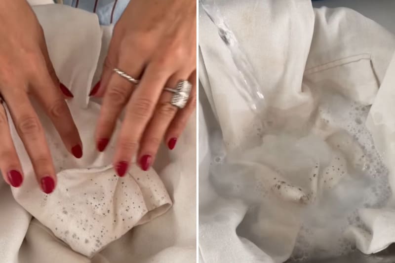 Así de fácil es quitar las manchas pesadas de hongos de las prendas.
Créditos: IG @lareinadeldato.