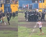 VIDEO | Le pegaron al árbitro: brutal pelea en Argentina terminó con la policía amenazando con disparos