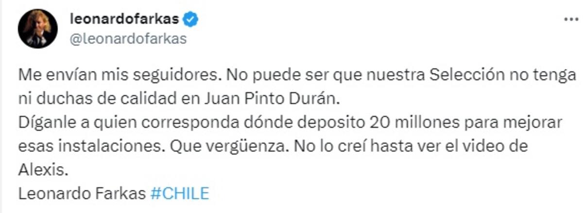 Farkas no escondió su molestia por la situación que atraviesa la Selección