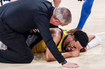 Se teme lo peor: la terrible lesión de Tyrese Haliburton en las Finales de la NBA