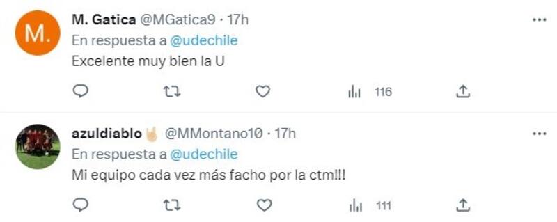 Reacciones de los hinchas por luto de la U por carabinero Daniel Palma