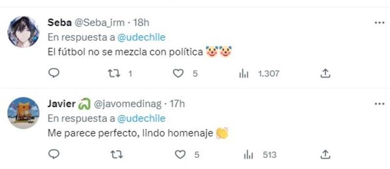 Reacciones de los hinchas por luto de la U por carabinero Daniel Palma