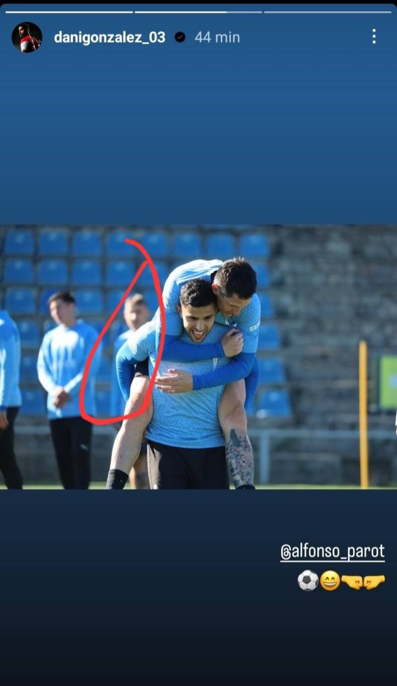 Daniel González filtró una foto de Francisco Arancibia entrenando en la UC