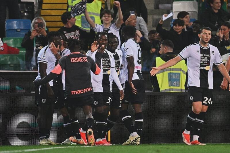 en la segunda fecha, ante Lazio. (Foto: @Udinese_1986).